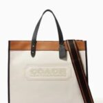 Field Tote Bag 40 In Organic Cotton Canvas With Coach Badge