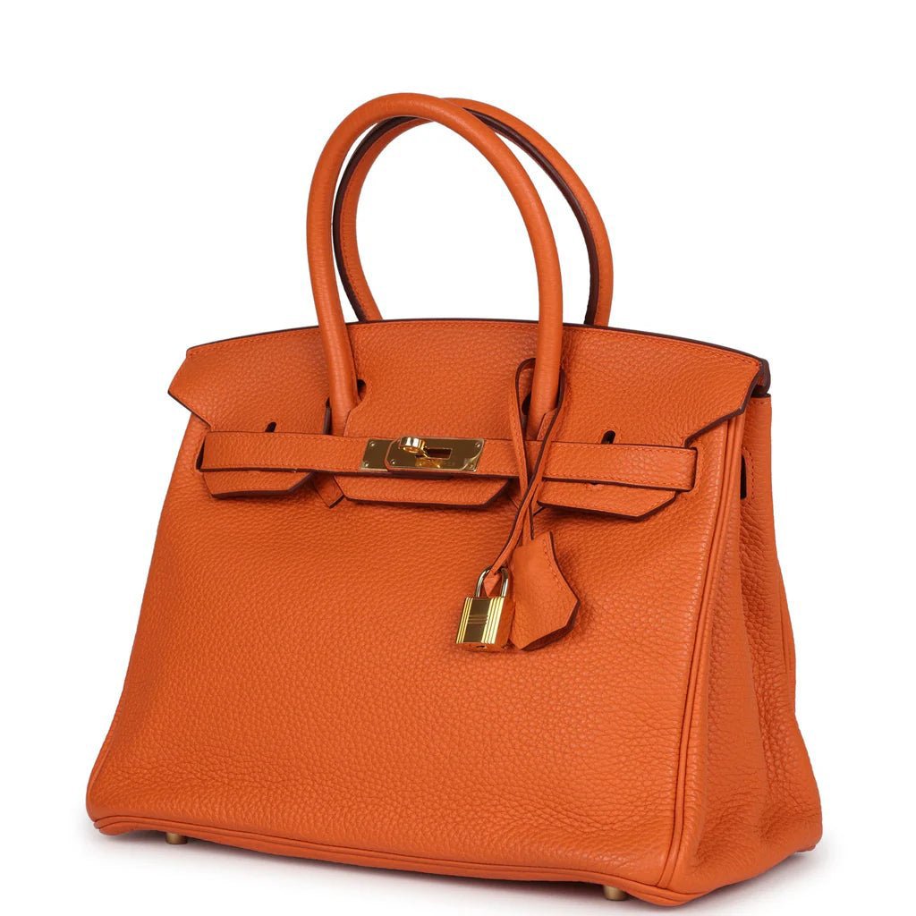 Pre-owned Hermès Birkin 30 Orange Togo Gold Hardware - Image 2